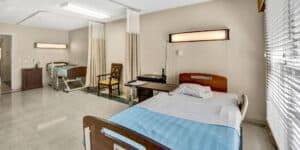 Patient room at Timberline Post Acute